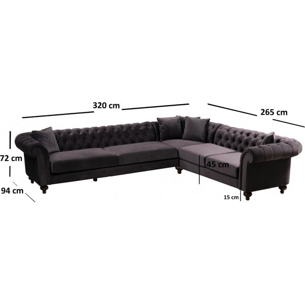 Bogart hjørnesofa - Brun Bogart hjørnesofa - Brun