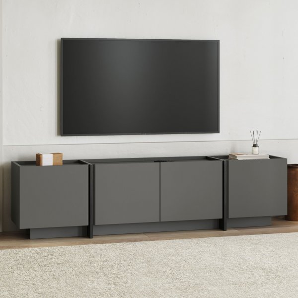 TV-stativ Lorensa 180 cm - Antrasitt/Sort