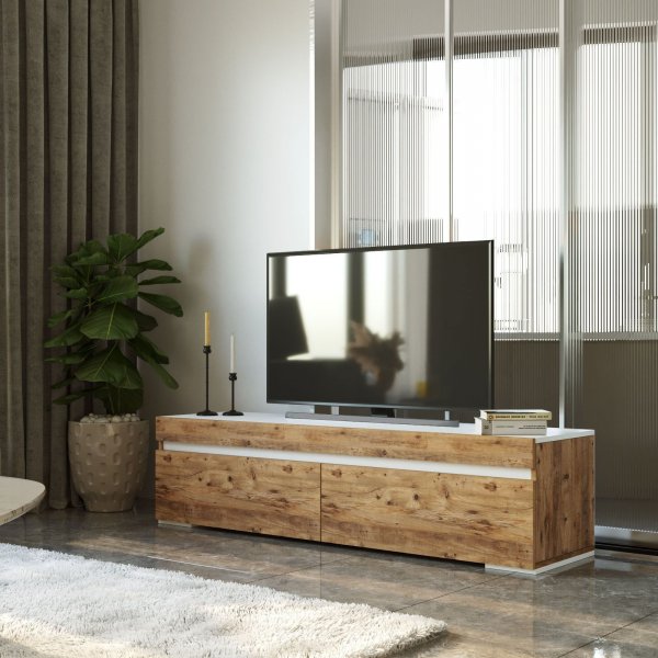 Future mediebenk 3 - Furu/hvit Future mediebenk 3 - Furu/hvit