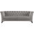 Henry 3-seters sofa Chesterfield i gr flyel