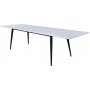 Hendry spisebord, 195-285 cm - Hvit/svart