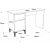 Aristo skrivebord 120x44,5 cm - Filt/antrasitt