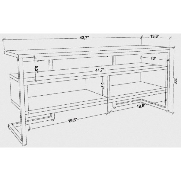 Merrion mediabenk - Sort/eik Merrion mediabenk - Sort/eik