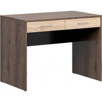Nepo Plus skrivebord med 2 skuffer 100 x 59 cm - Mørk eik/lys eik Nepo Plus skrivebord med 2 skuffer 100 x 59 cm - Mørk eik/lys eik