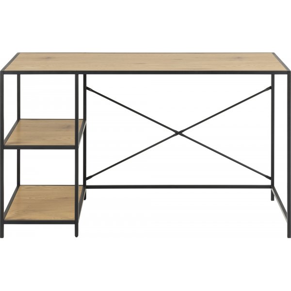 Seaford skrivebord 130 cm - Eik/svart Seaford skrivebord 130 cm - Eik/svart