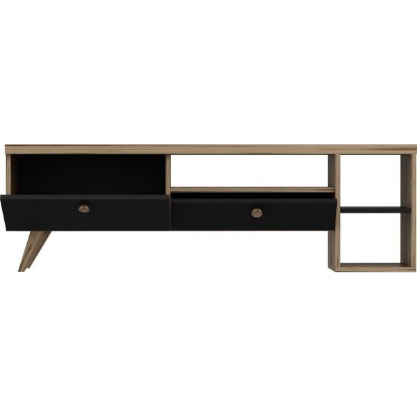 Parion mediebenk - Svart/eik Parion mediebenk - Svart/eik