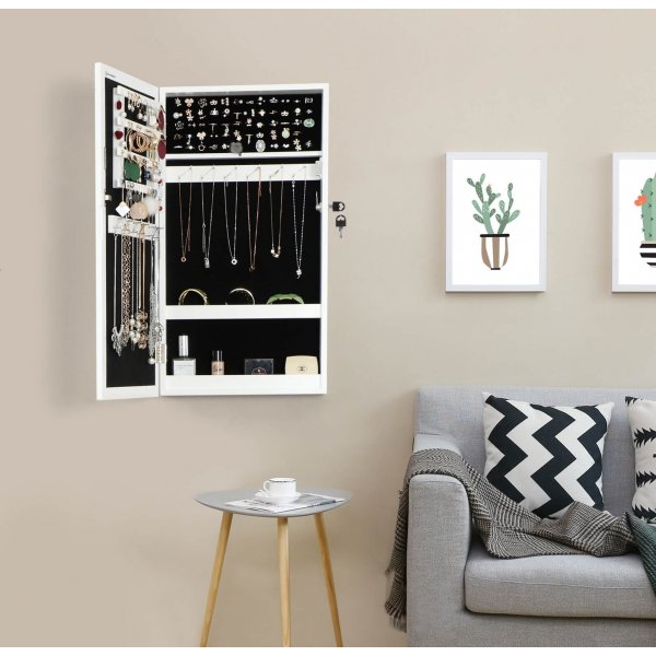 Onyx smykkeskap - Hvit Onyx smykkeskap - Hvit