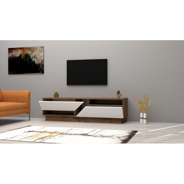 Koza mediebenk - Valnøtt/hvit Koza mediebenk - Valnøtt/hvit