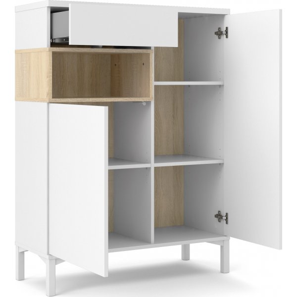 Roomers skap - Hvit/eik Roomers skap - Hvit/eik