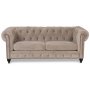 Chesterfield Montgomery 2-seters sofa - Beige flyel