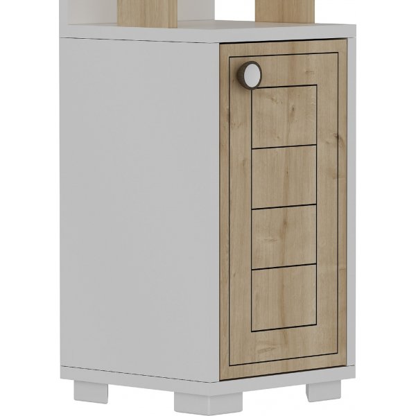 Canard bokhylle - Hvit/safir eik Canard bokhylle - Hvit/safir eik