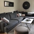 Kundebilde Palasso sofabord 110 cm - Krom / Lys marmorering