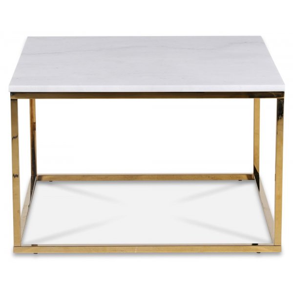 Accent stuebord 75 - Hvit marmor / Blank messing Accent stuebord 75 - Hvit marmor / Blank messing