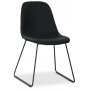 Atlantic spisegruppe, 110 cm rundt bord + 4 st Atlantic Sledestoler svart PU