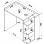 Ruby skrivebord 90,6x46,8 cm - Hvit/eik
