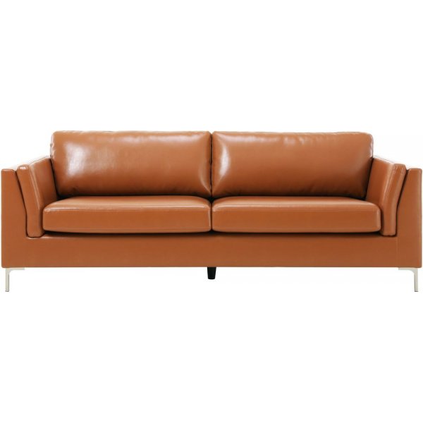 Cansas 3-seters sofa i cognac + Tekstilrens for møbler Cansas 3-seters sofa i cognac + Tekstilrens for møbler