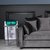 Brandy Lounge - 4-seters sofa XL (sølvgrå fløyel) + Møbelpleiesett for tekstiler