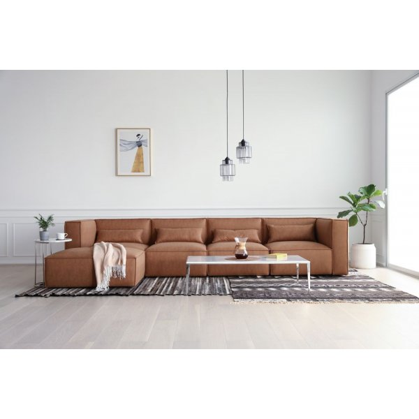 Nees modulsofa byggbar - Cognac flyel