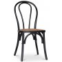 Omni spisegruppe, rundt spisebord 130 cm inkludert 4 stk. svarte Tony stoler i byd tre - Whitewash