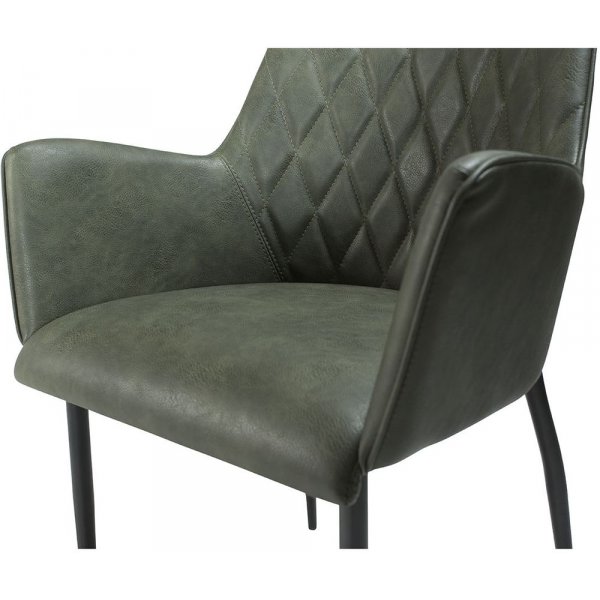 Rombo lenestol - Vintage grnn / svart