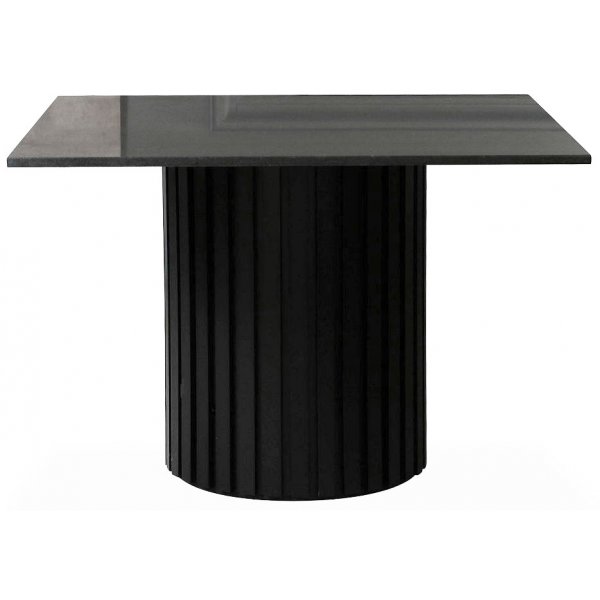 Sumo spisebord 90x90cm - Svartbeiset / Svart granitt