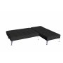 Sovesofa med divan i svart flyel