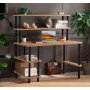 Mars skrivebord 120x70 cm - Sort/furu
