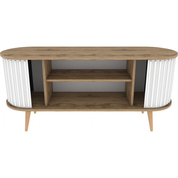 Stormy mediabenk - Eik/hvit Stormy mediabenk - Eik/hvit