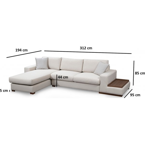 Lange divansofa - Beige Lange divansofa - Beige