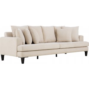 Sofa beige 4-seter med løse puter - Remy Sofa beige 4-seter med løse puter - Remy