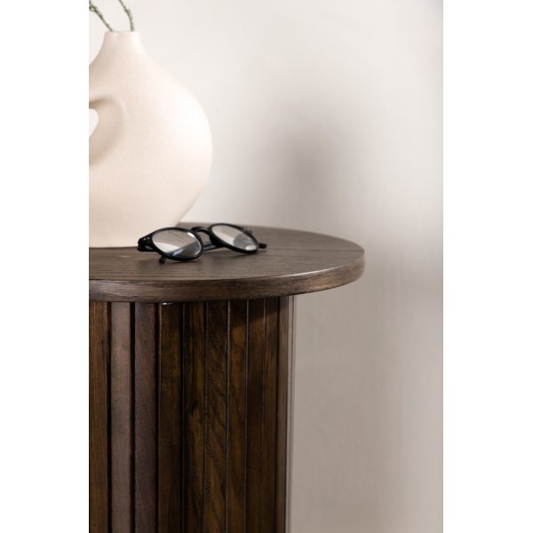 Bianca sidebord 40 cm - Semsket skinn