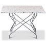 Terrazzo sofabord 75 x 75 cm - Cosmos Terrazzo & understell Star krom