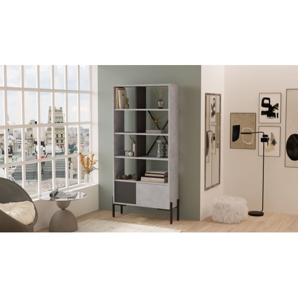 Bruno bokhylle - Antrasitt Bruno bokhylle - Antrasitt