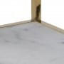 Alisma nattbord - Hvit marmor/gull
