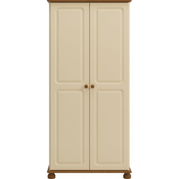 Richmond garderobe med 2 dører - Brun/kremhvit Richmond garderobe med 2 dører - Brun/kremhvit