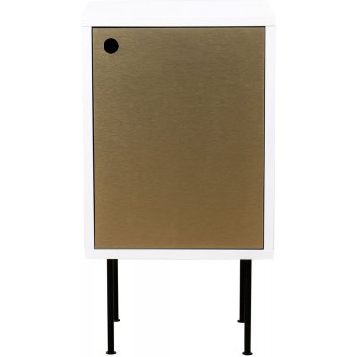 Volume nattbord - Hvit / messing