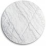 SOHO spisebord 105 cm - Matt svart kryssfot / Lys marmor