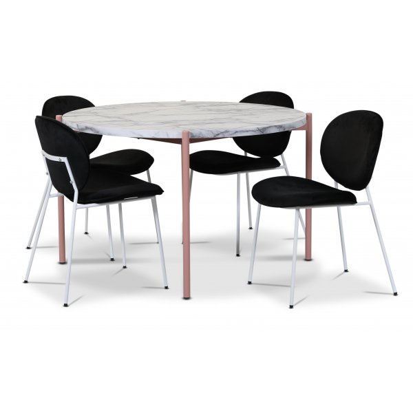 Aspö spisebord Ø120cm - Lys marmor/rosa Aspö spisebord Ø120cm - Lys marmor/rosa