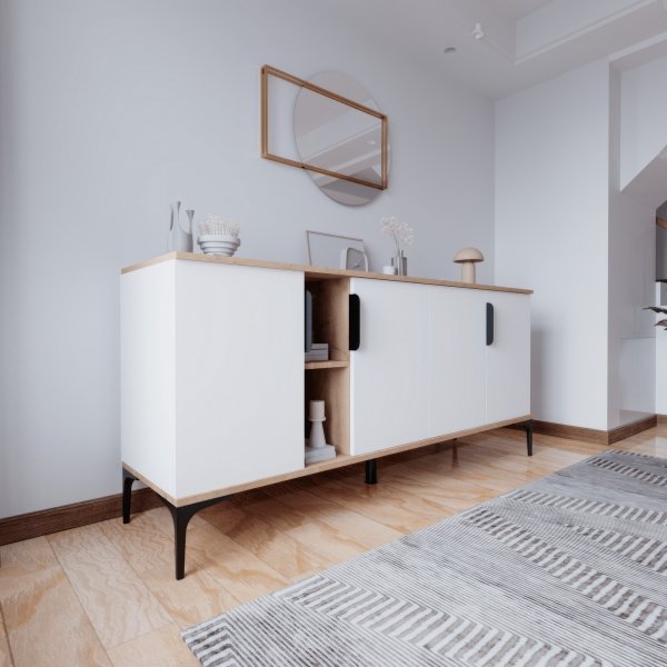 Tarz skjenk - Eik/hvit Tarz skjenk - Eik/hvit