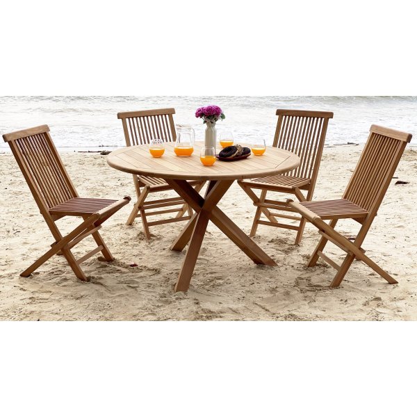 Edsta rundt spisebord 120 cm - Teak