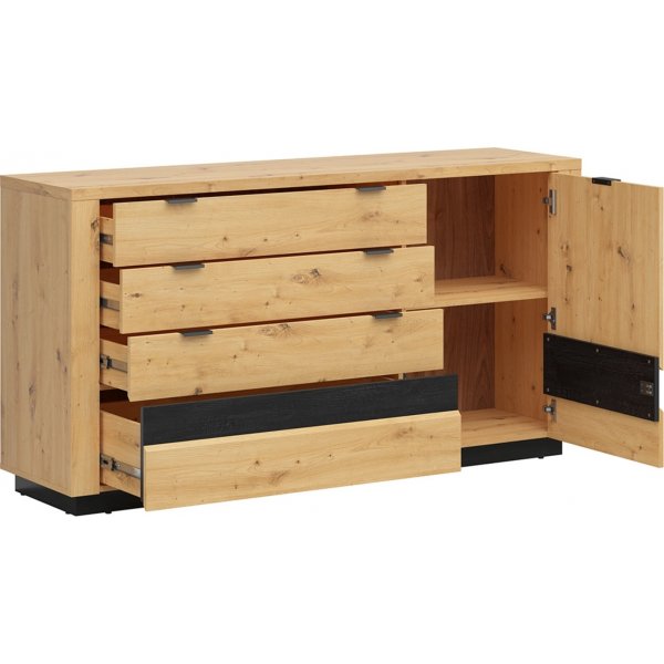 Ostia skjenk - Artisan eik/svart eik