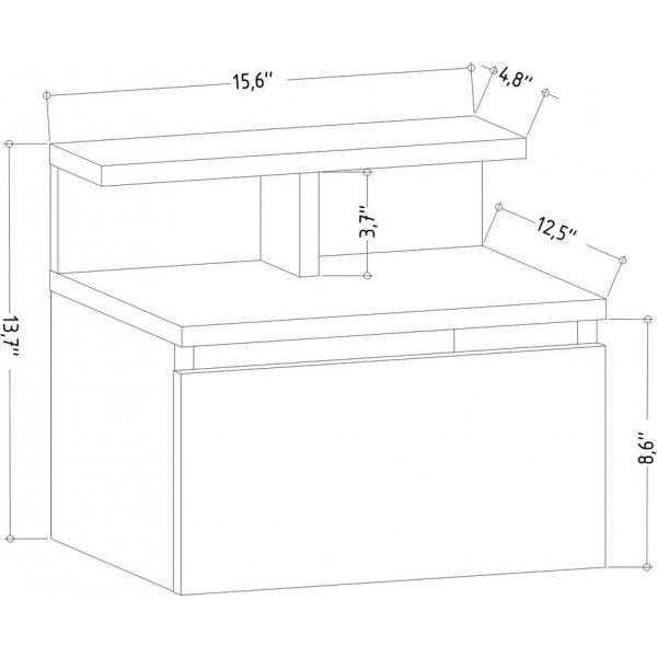 Alice nattbord - Wenge