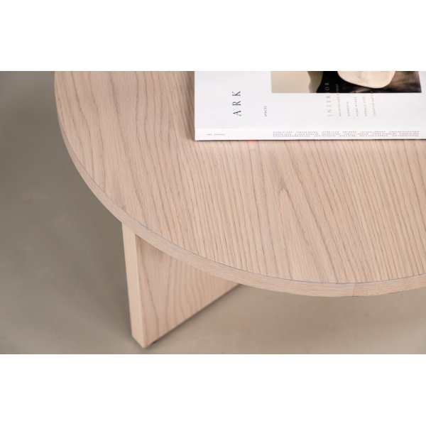 Melker salongbord 85 cm- Whitewash