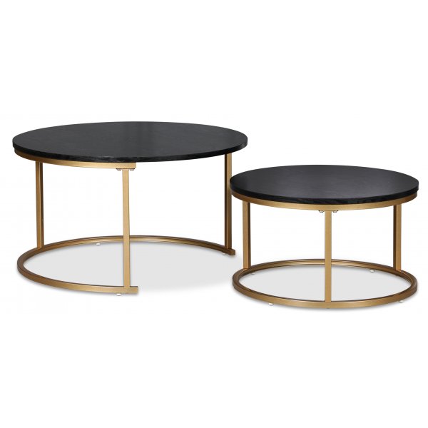 Solano settbord - Svartbeiset ask / Messing