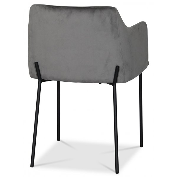 New York lenestol - Mørkegrå fløyel + Møbelføtter New York lenestol - Mørkegrå fløyel + Møbelføtter