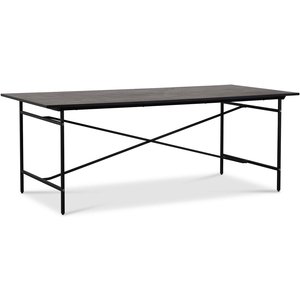 Crystal spisebord 200 cm (Fishbone) - Svart / Brunbeiset Crystal spisebord 200 cm (Fishbone) - Svart / Brunbeiset