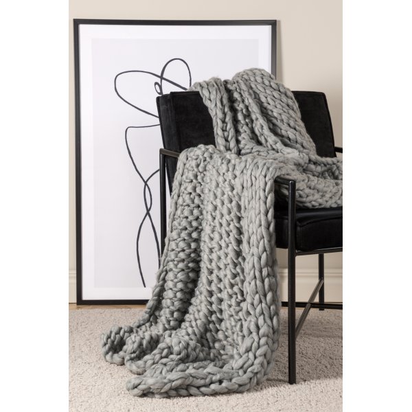 Hägg pledd, 130x170 cm - Lysegrå Hägg pledd, 130x170 cm - Lysegrå