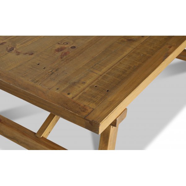 Hytte salongbord i resirkulert tre + Flekkfjerner for mbler