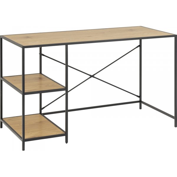 Seaford skrivebord 130 cm - Eik/svart