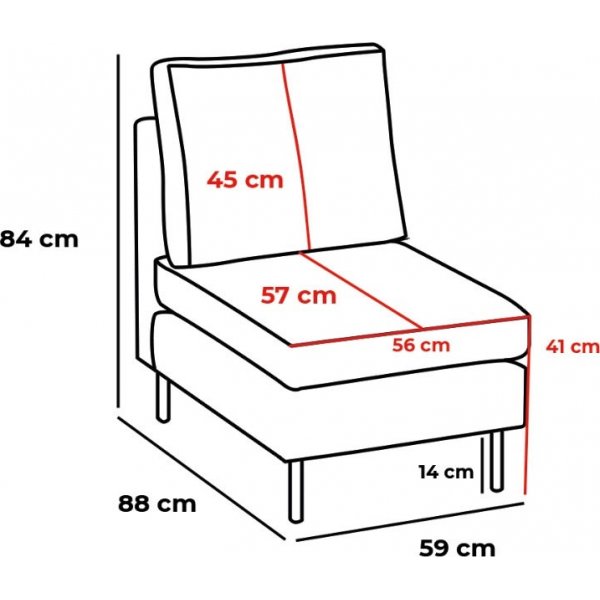 Mino modulsofa - Krem Mino modulsofa - Krem